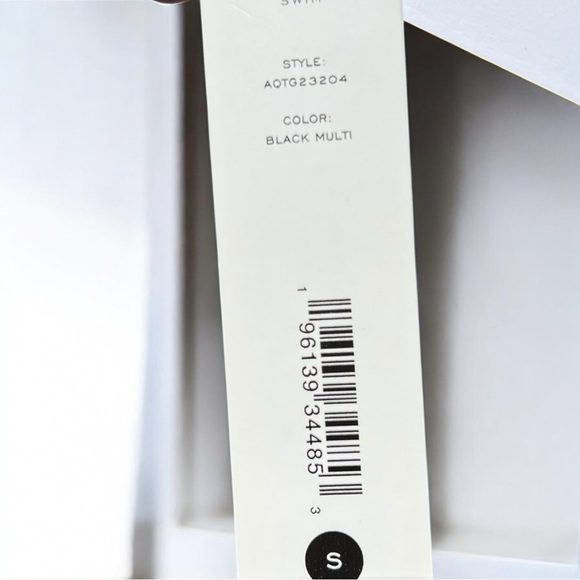 🌻NEW w/tags AQUA Swim Zebra Animal Print B&W Bralette Bikini Top Size Small - Picture 10 of 10